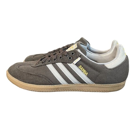 Mens Adidas Hemp Samba Sneakers Olive/gum Soccer Casual Size 12 G98628 - Picture 2 of 9